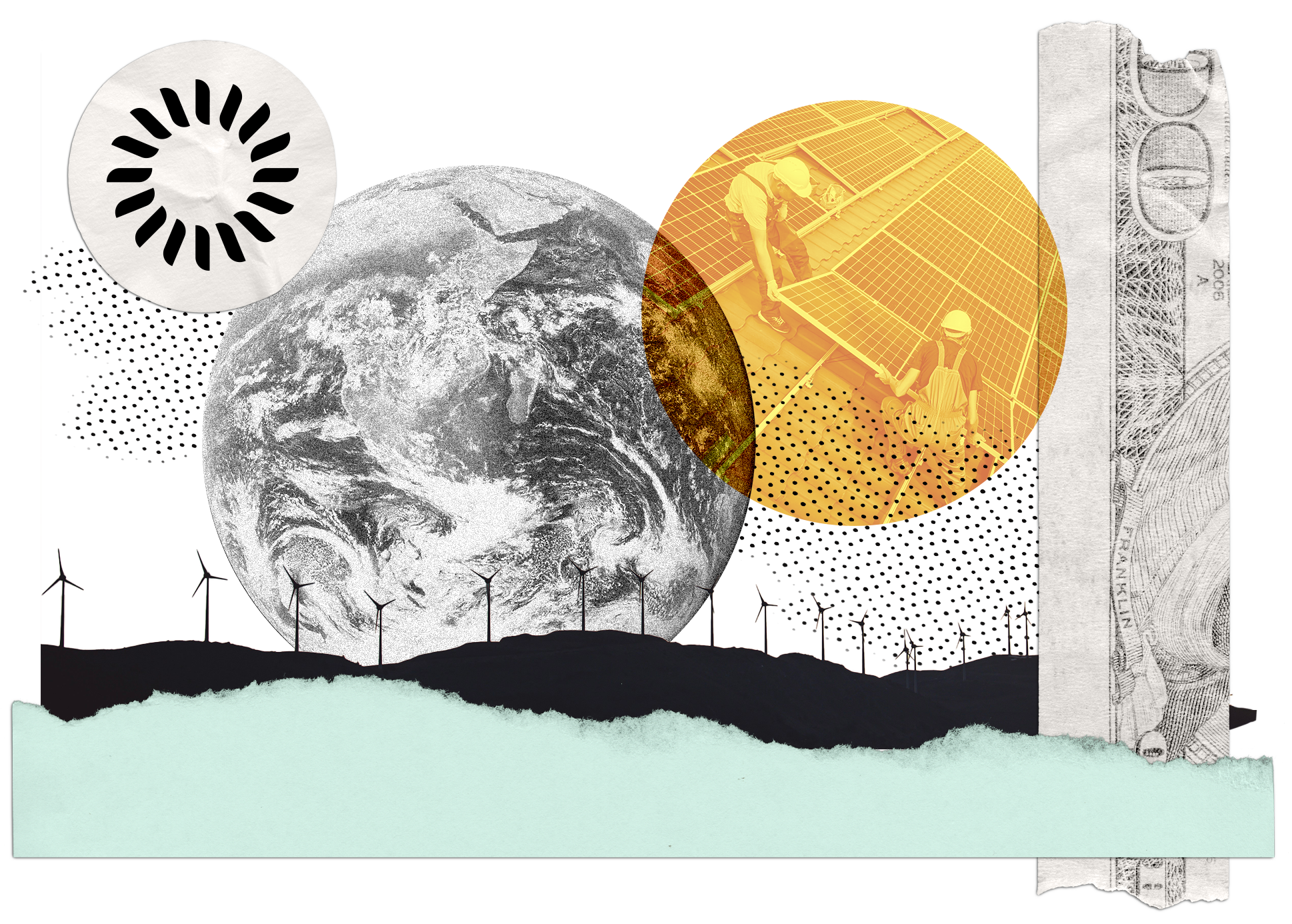 Graphic image of a paper airplane and target.